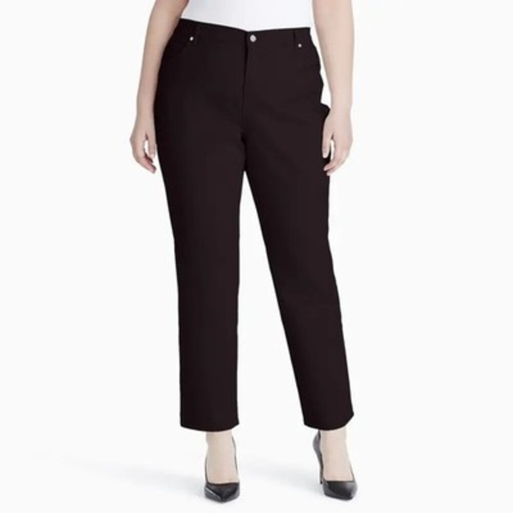 Gloria Vanderbilt Plus Size Amanda Classic Jeans 22W Coffee Roast Zipper Closure
